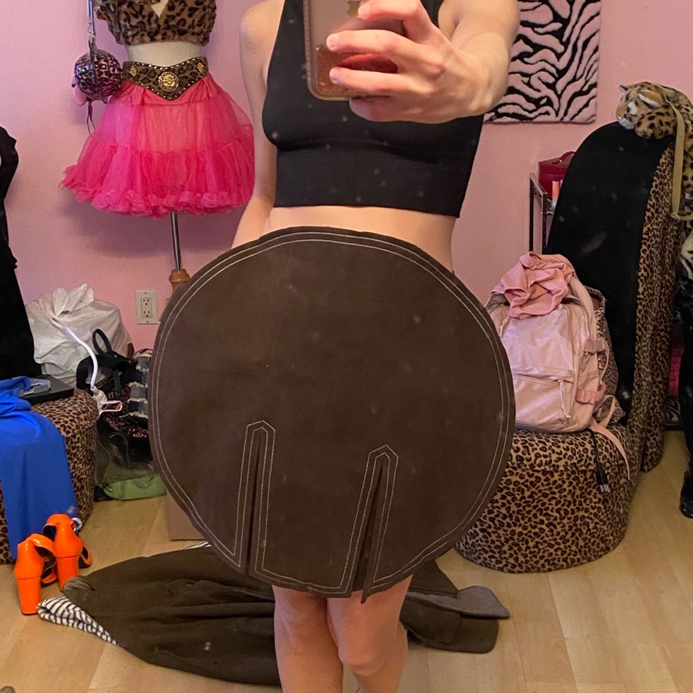 authentic Jacquemus brown circle skirt